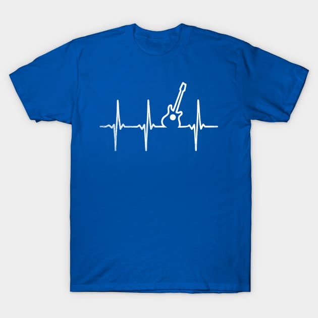 Guitar Acoustic Heartbeat T-Shirt by Throbpeg